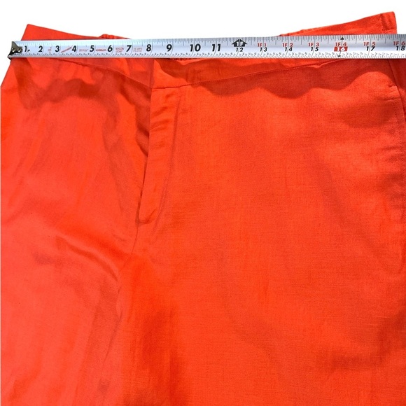 J.H. Collectibles Linen Blend Wide Leg Women’s Pants, Beautiful Orange, Size 16 - Picture 12 of 13